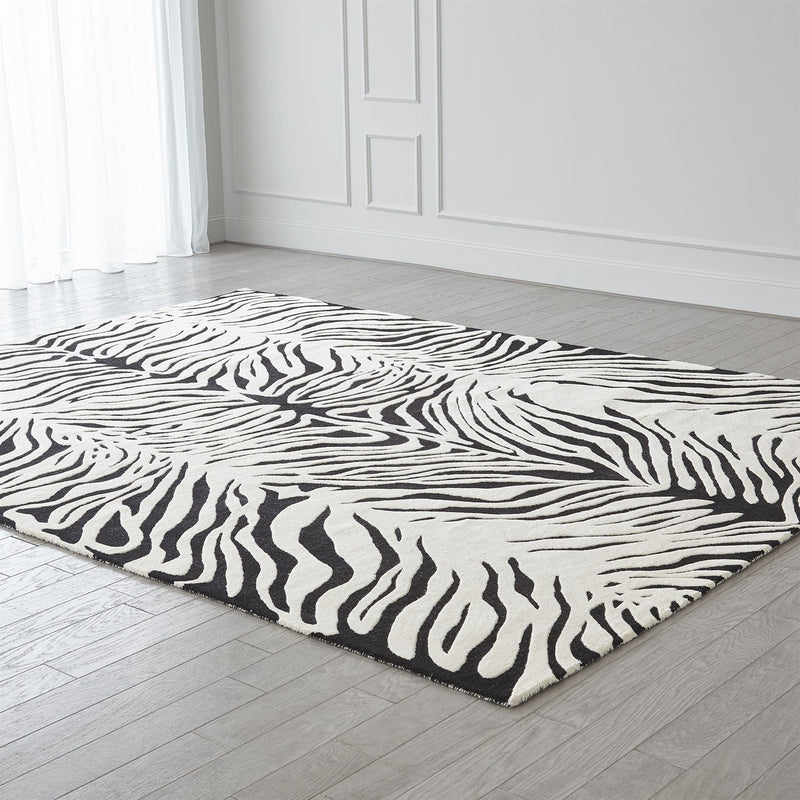 Global Views Zebra Wool Rug