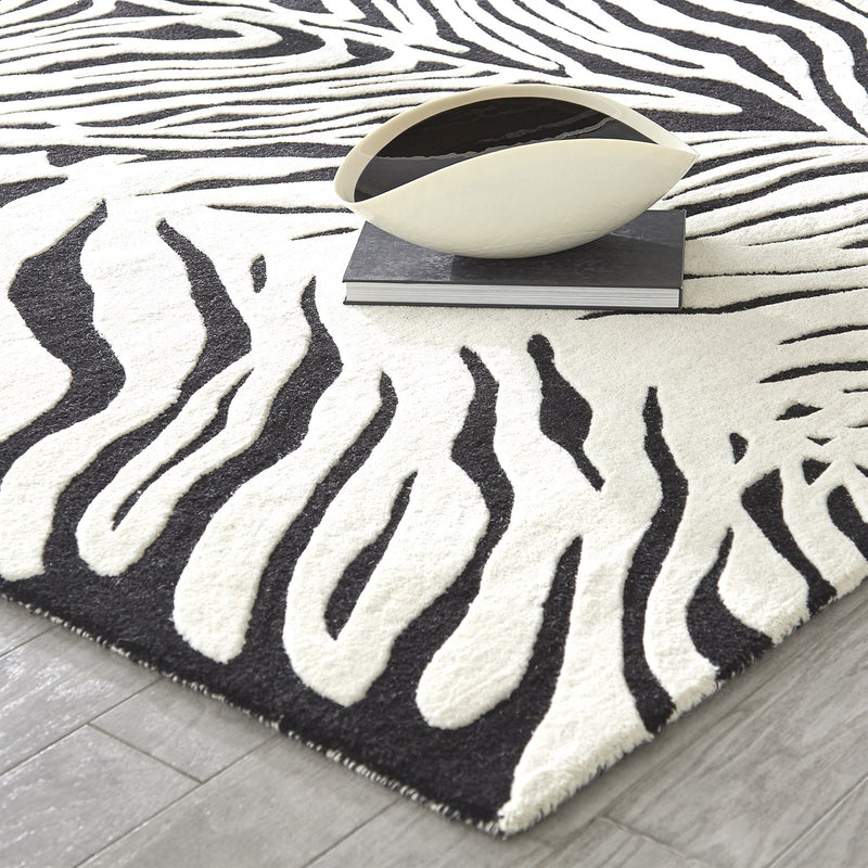 Global Views Zebra Wool Rug