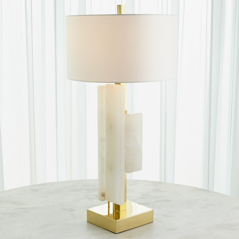 Global Views Posh Block Table Lamp