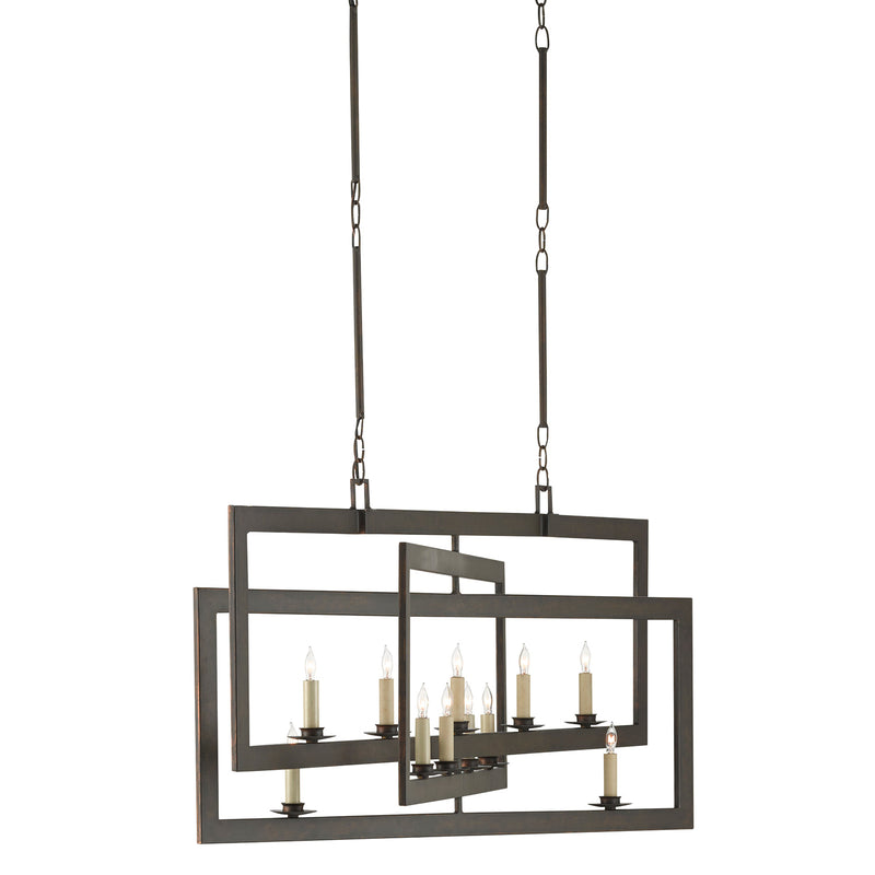 Currey & Co Middleton Rectangular Chandelier