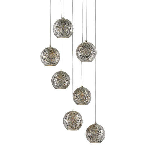 Currey & Co Giro 7-Light Multi-Drop Pendant