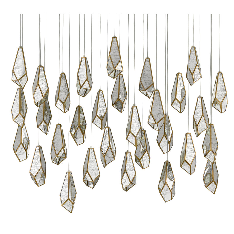 Currey & Co Glace 30-Light Multi-Drop Pendant