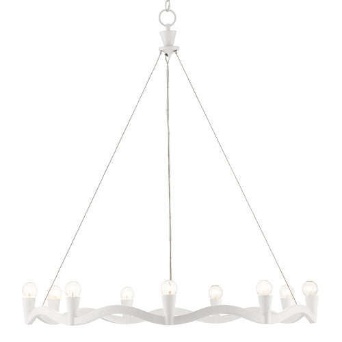 Currey & Co Serpentina White Chandelier