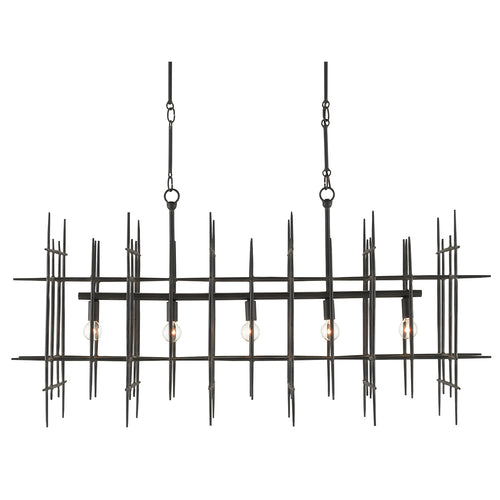 Currey & Co Steelhouse Rectangular Chandelier - Final Sale