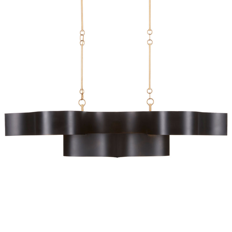 Currey & Co Grand Lotus Oval Chandelier