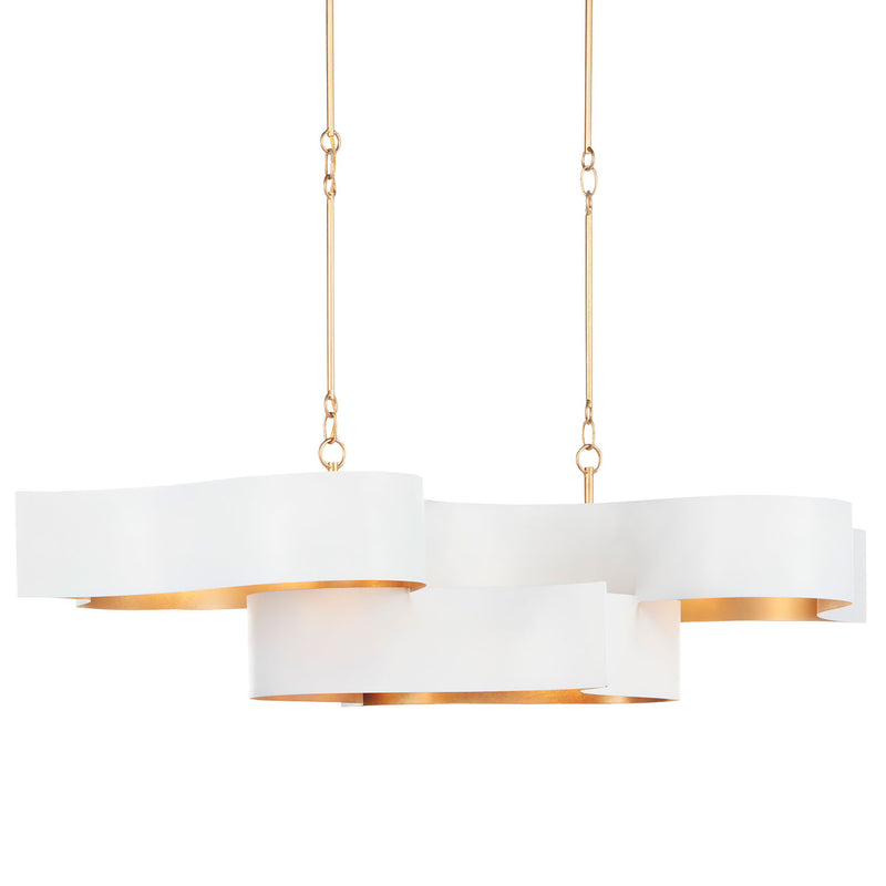 Currey & Co Grand Lotus Oval Chandelier