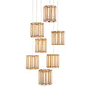 Currey & Co Daze 7-Light Multi-Drop Pendant