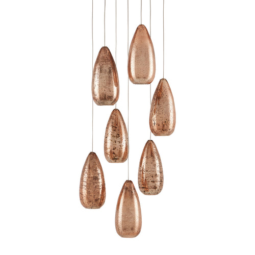 Currey & Co Rame 7-Light Multi-Drop Pendant