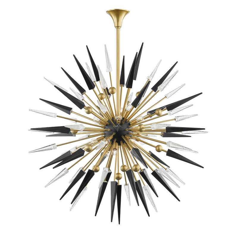 Hudson Valley Lighting Sparta Clear & Black Glass Chandelier