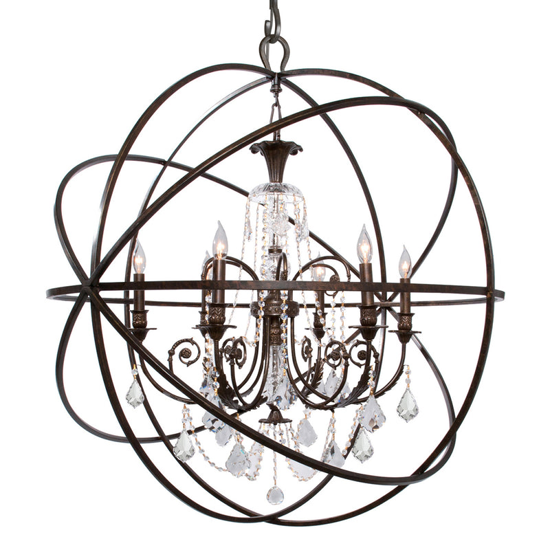 Crystorama Solaris 9219 6-Light Sphere Chandelier