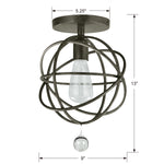 Crystorama Solaris Semi Flush Ceiling Mount