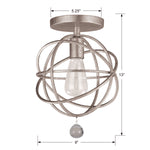 Crystorama Solaris Semi Flush Ceiling Mount