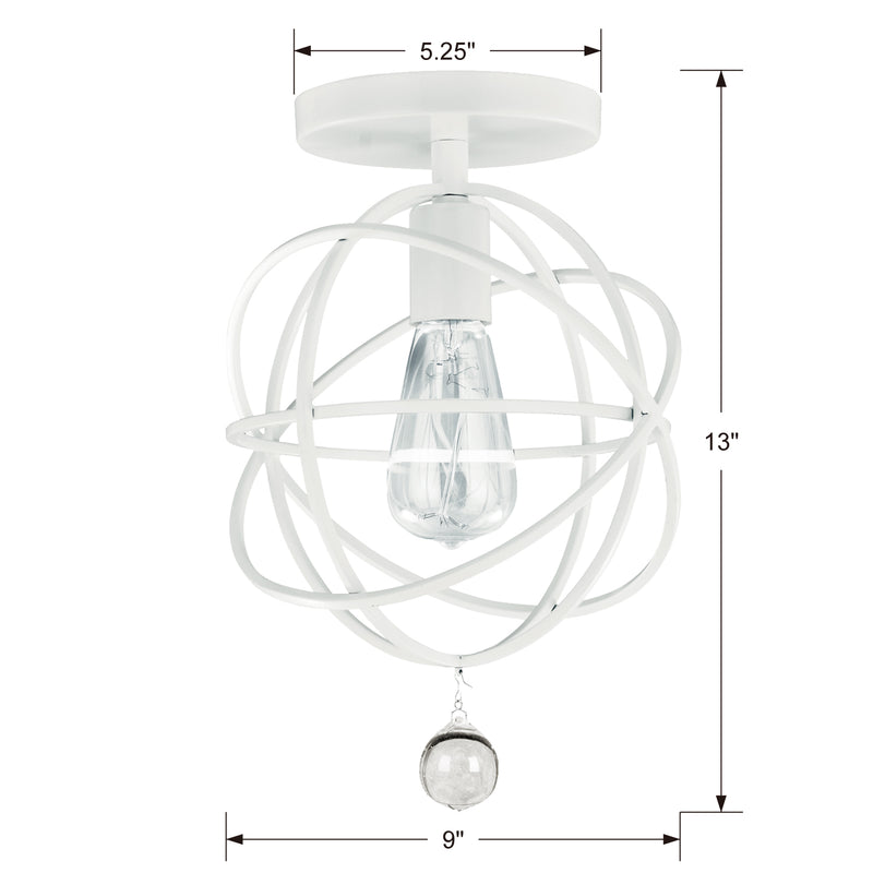 Crystorama Solaris Semi Flush Ceiling Mount