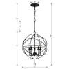 Crystorama Solaris 5-Light Mini Chandelier