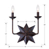 Crystorama Astro 2-Light Wall Sconce