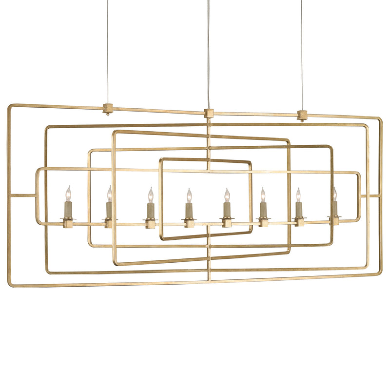 Currey & Co Metro Rectangular Chandelier