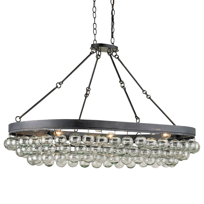 Currey & Co Balthazar Oval Ceiling Mount Chandelier