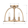 Crystorama Abbott Semi Flush Ceiling Mount