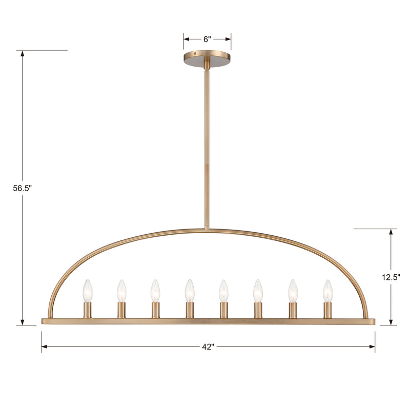 Crystorama Abbott Linear Chandelier