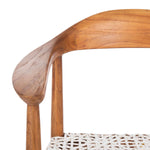 Maia Leather Woven Accent Chair