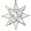 Worlds Away Star Clear Antique Brass Chandelier