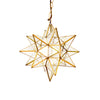 Worlds Away Star Clear Brass Chandelier