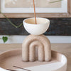 Secco Two-Tone Stoneware Incense Holder