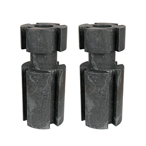 Noir Doom Candle Holder Set Of 2