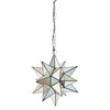 Worlds Away Star Antique Mirror Chandelier