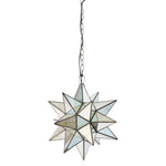 Worlds Away Star Antique Mirror Chandelier