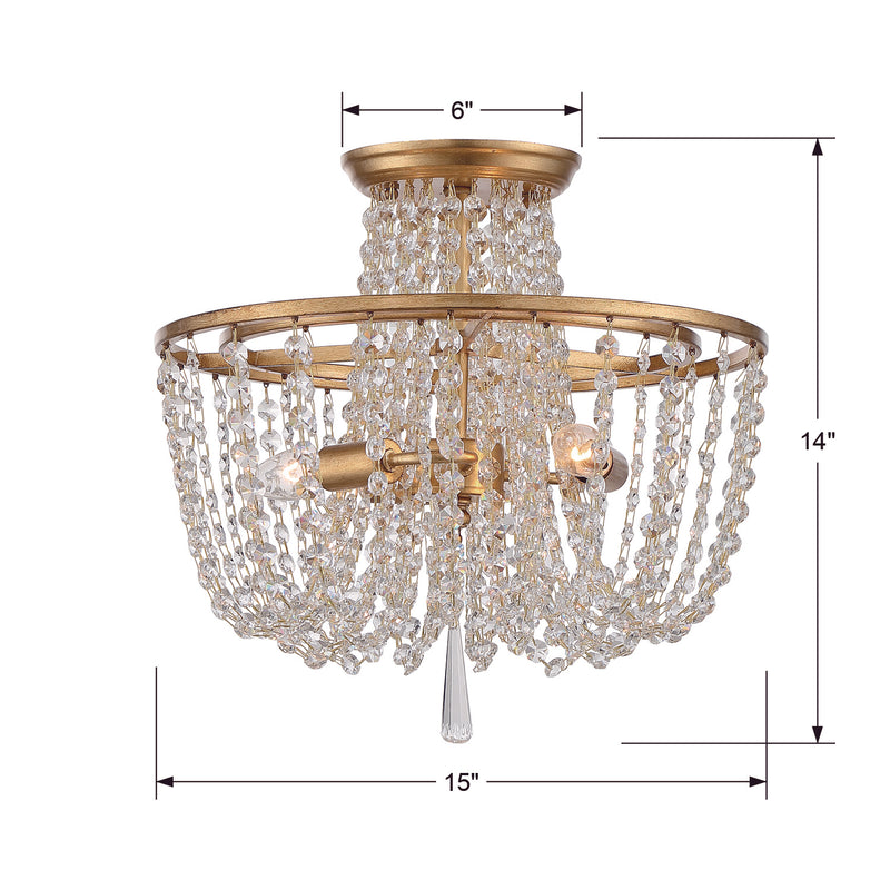 Crystorama Arcadia Semi Flush Ceiling Mount