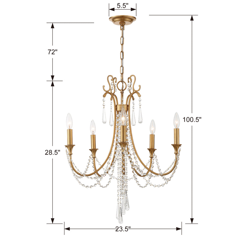 Crystorama Arcadia 5-Light Chandelier