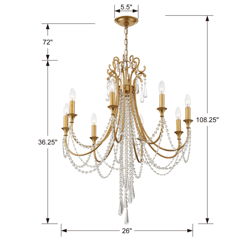 Crystorama Arcadia 8-Light Chandelier