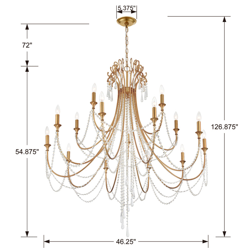 Crystorama Arcadia 15-Light Chandelier