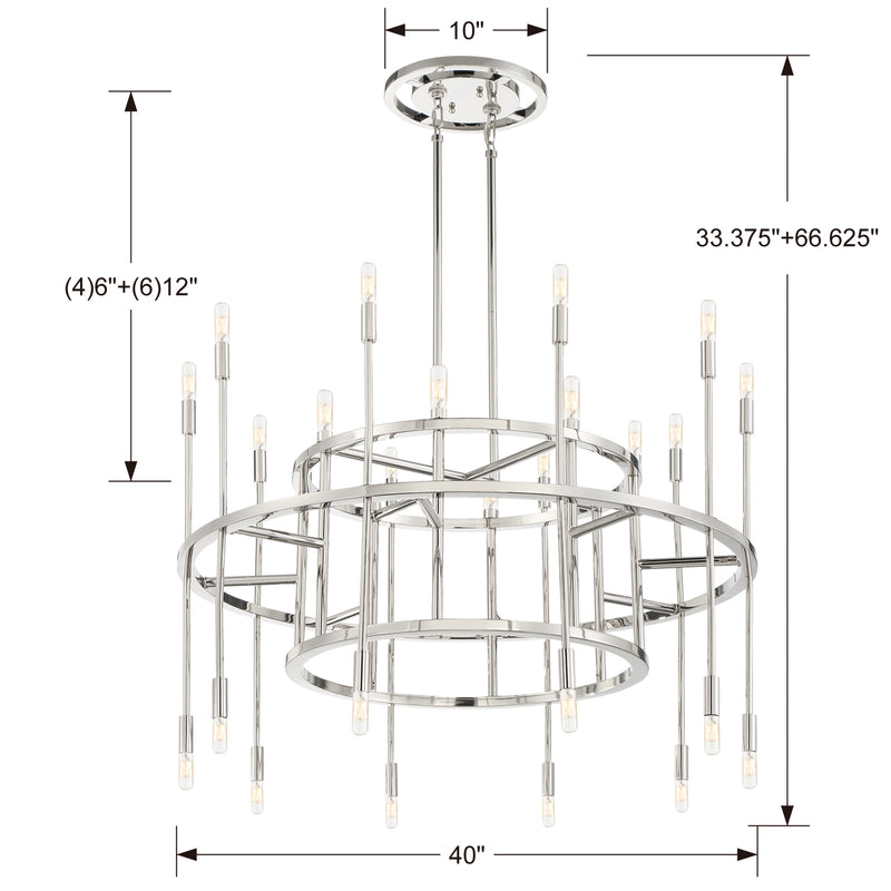 Crystorama Aries 2 Tier Chandelier