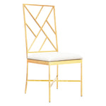 Worlds Away Ashton White Dining Chair - Final Sale