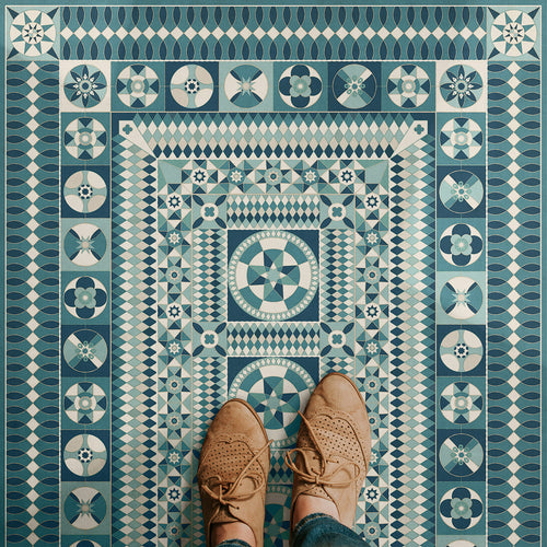 Soldiers Quilt - Trenches in the Sky Vinyl Floorcloth