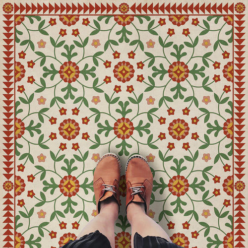 Whig Rose - Contemplation Vinyl Floorcloth