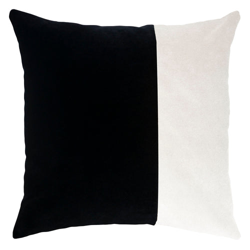 Square Feathers Avenue Black White Throw Pillow