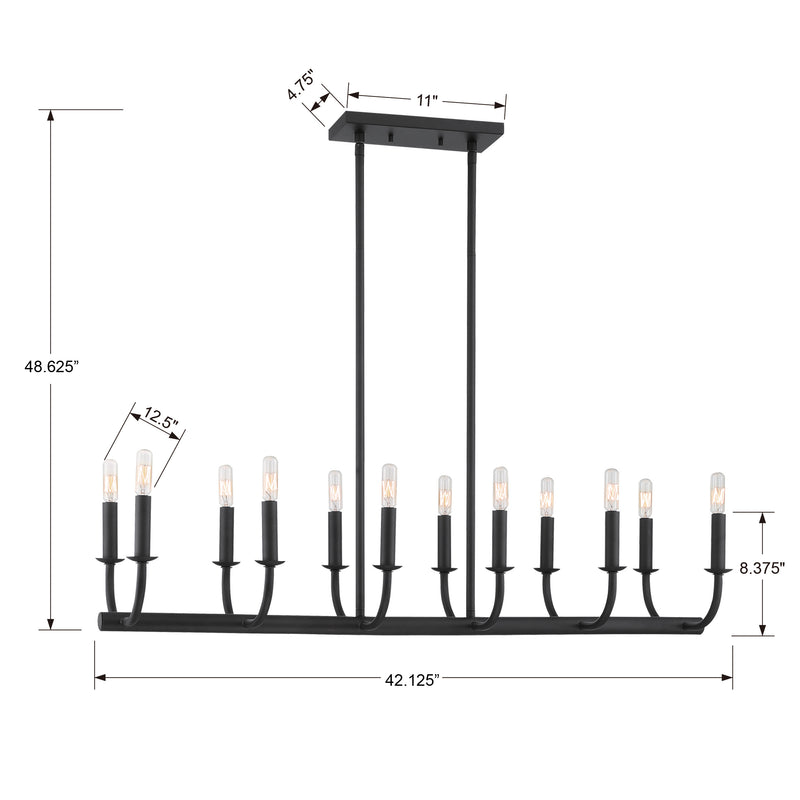 Crystorama Bailey Linear Chandelier