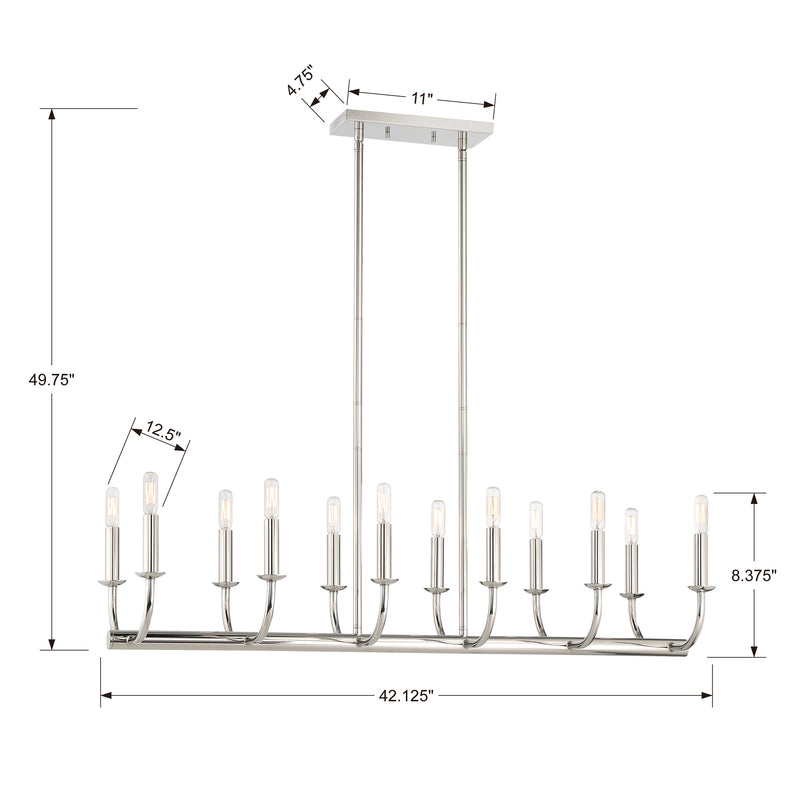 Crystorama Bailey Linear Chandelier