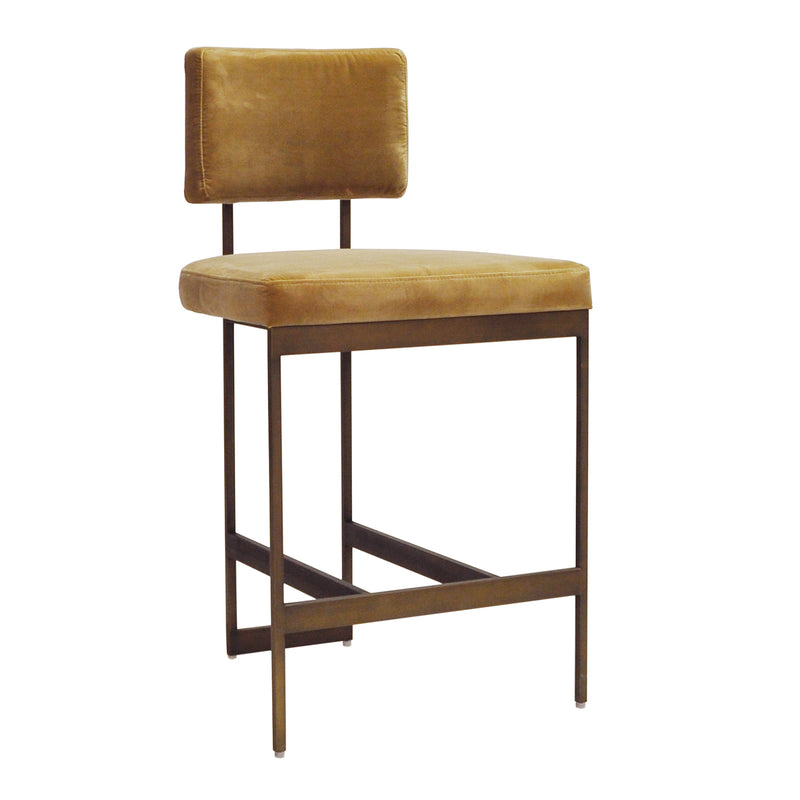 Worlds Away Baylor Velvet Counter Stool