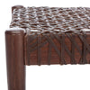 Tang Leather Weave Bench