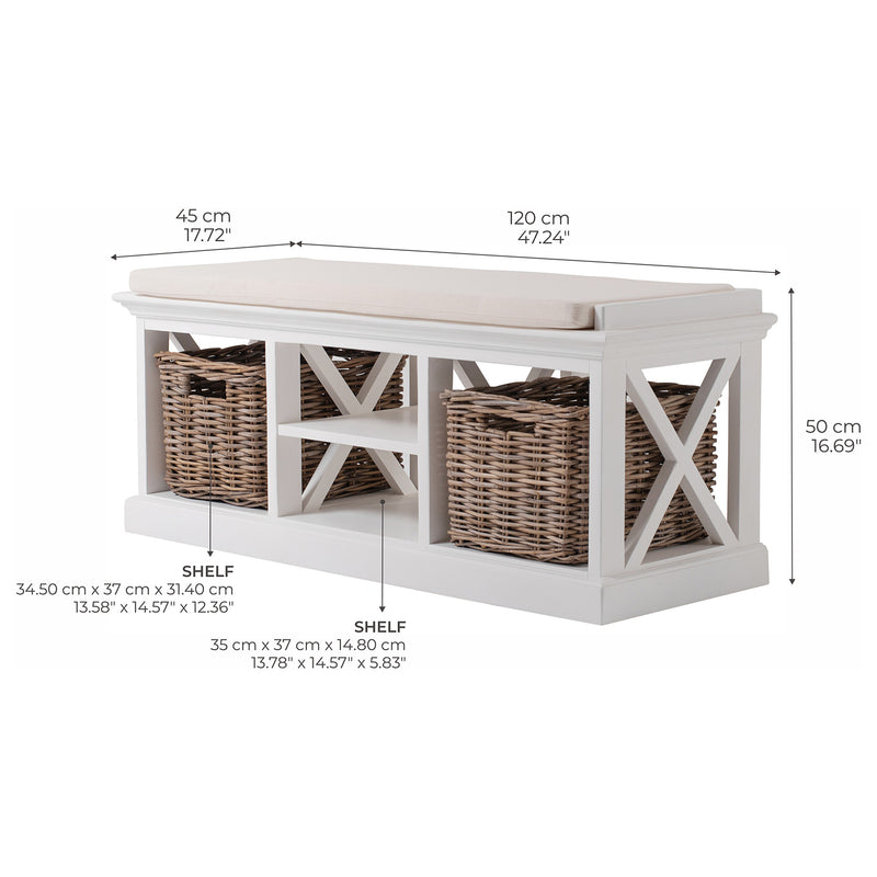 Beckton Basket Storage Bench