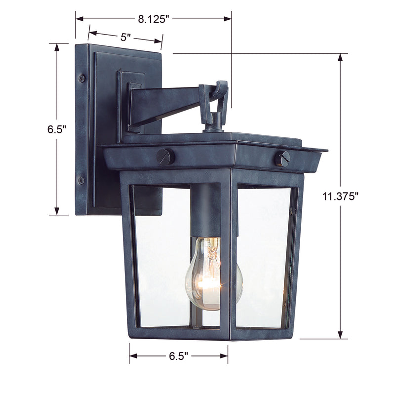 Crystorama Belmont 1-Light Outdoor Wall Sconce