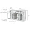 Beckton 3 Drawer Buffet with 4 Glass Doors