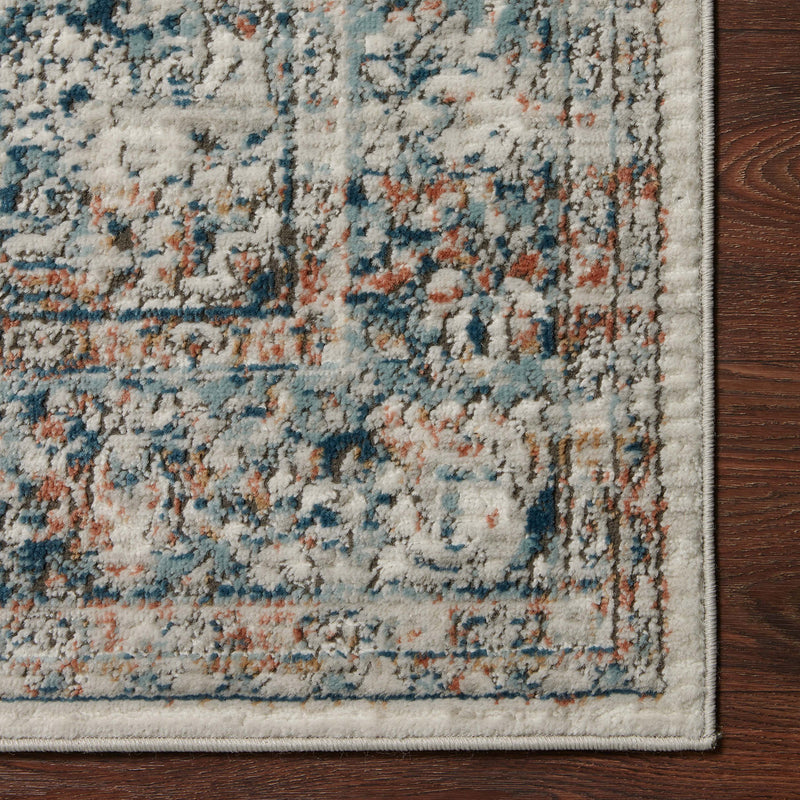 Loloi II Bianca Ivory/Ocean Power Loomed Rug