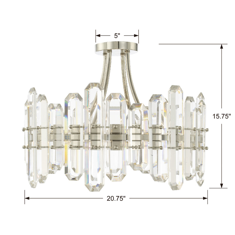 Crystorama Bolton Semi Flush Ceiling Mount