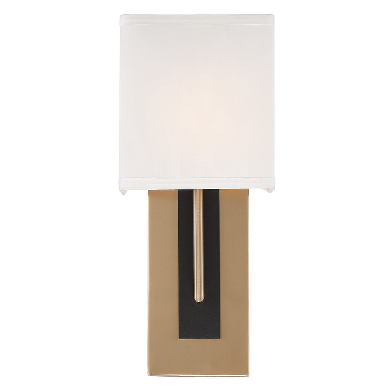 Crystorama Brent Wall Sconce Vibrant Gold / Black