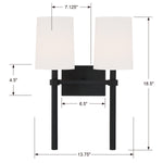 Crystorama Bromley 2-Light Wall Sconce